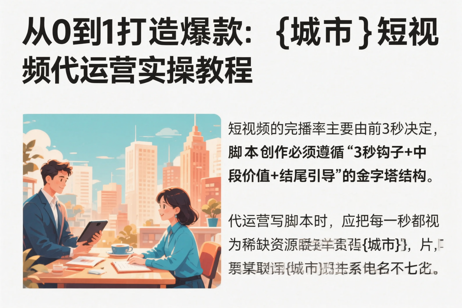 从0到1打造爆款:拉萨短视频代运营实操教程