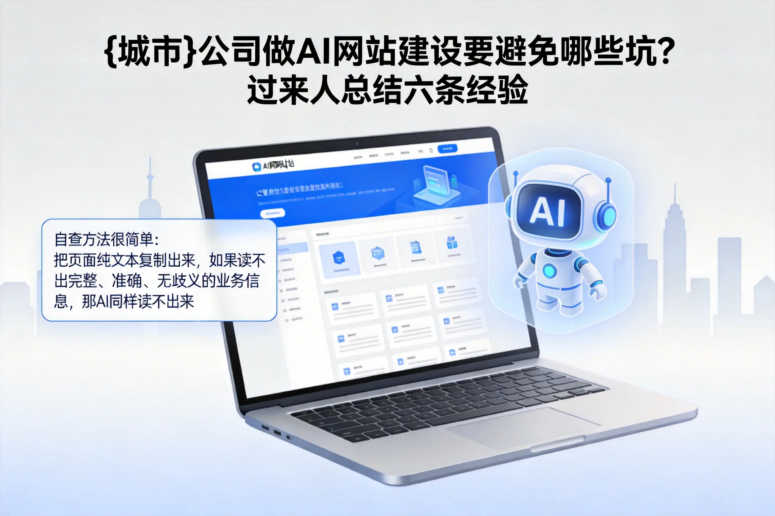 拉萨公司做AI网站建设要避免哪些坑？过来人总结六条经验