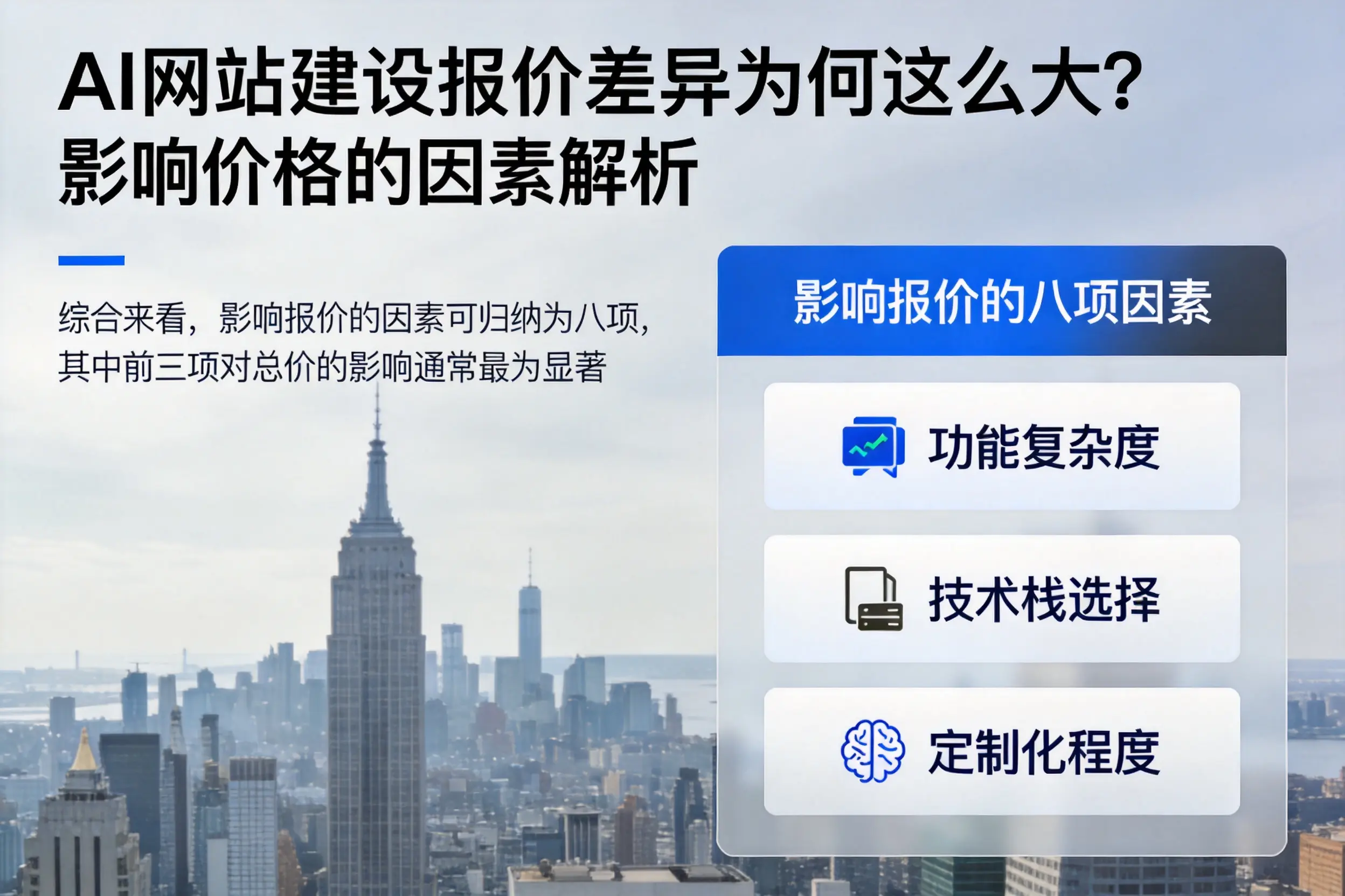 拉萨AI网站建设报价差异为何这么大?影响价格的因素解析