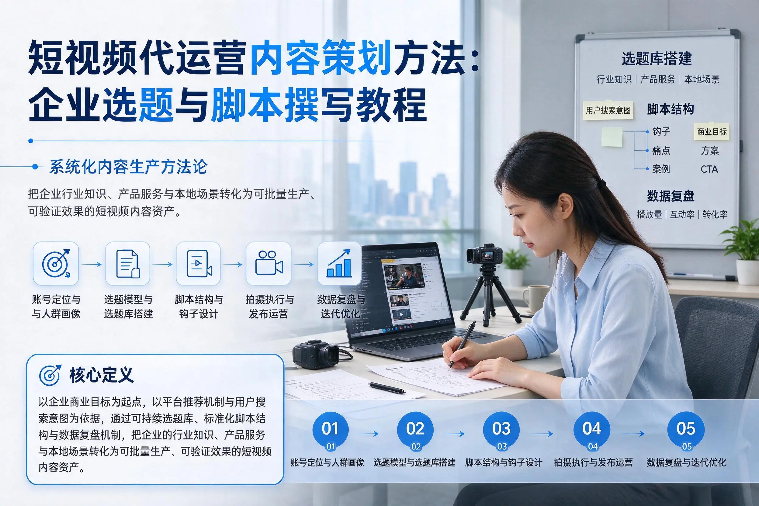 短视频代运营内容策划方法：拉萨企业选题与脚本撰写教程