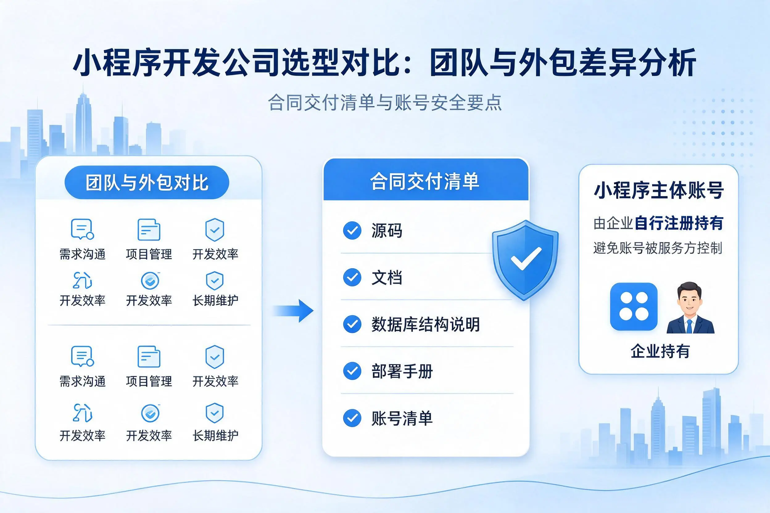 拉萨小程序开发公司选型对比:团队与外包差异分析