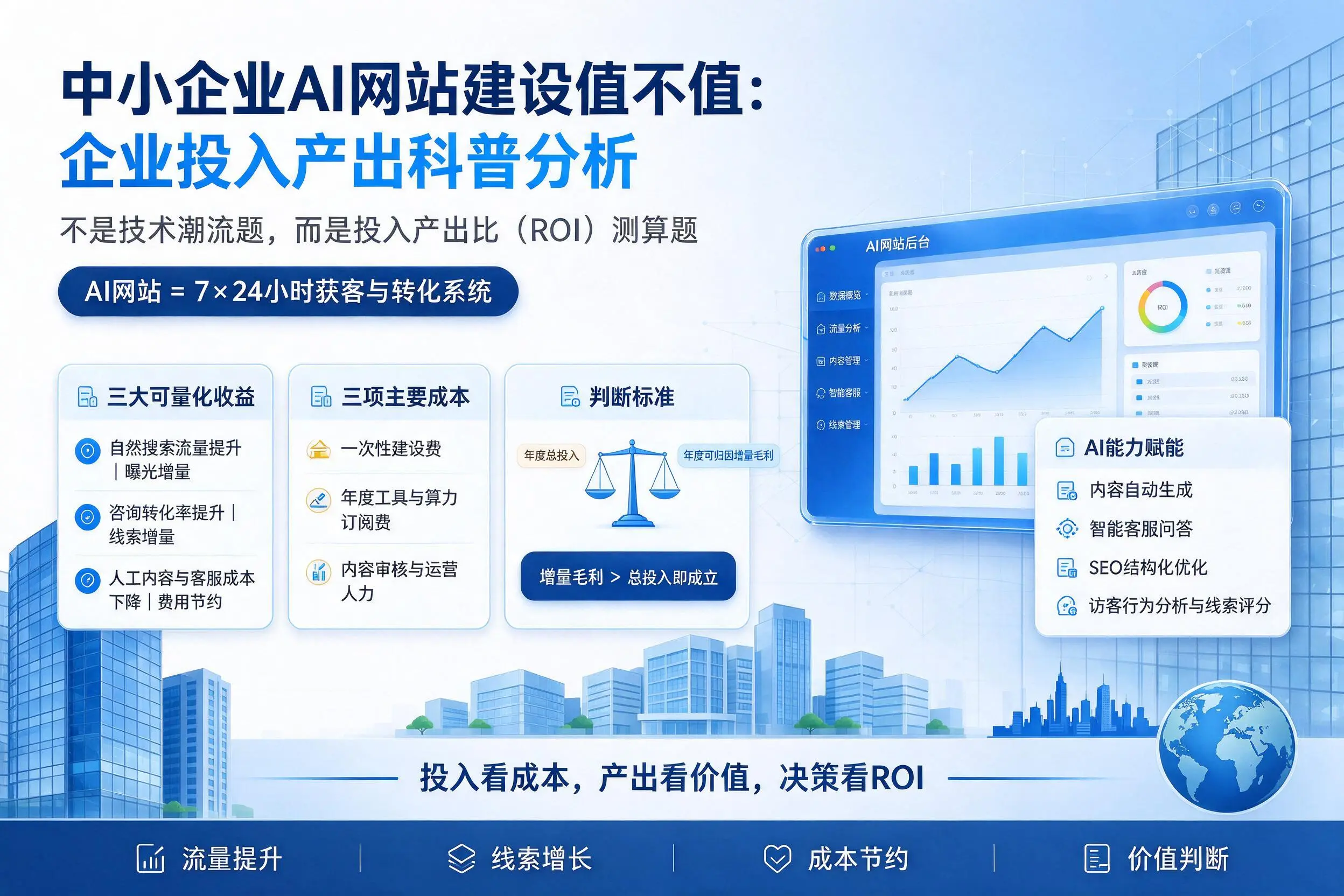 中小企业AI网站建设值不值:拉萨企业投入产出科普分析