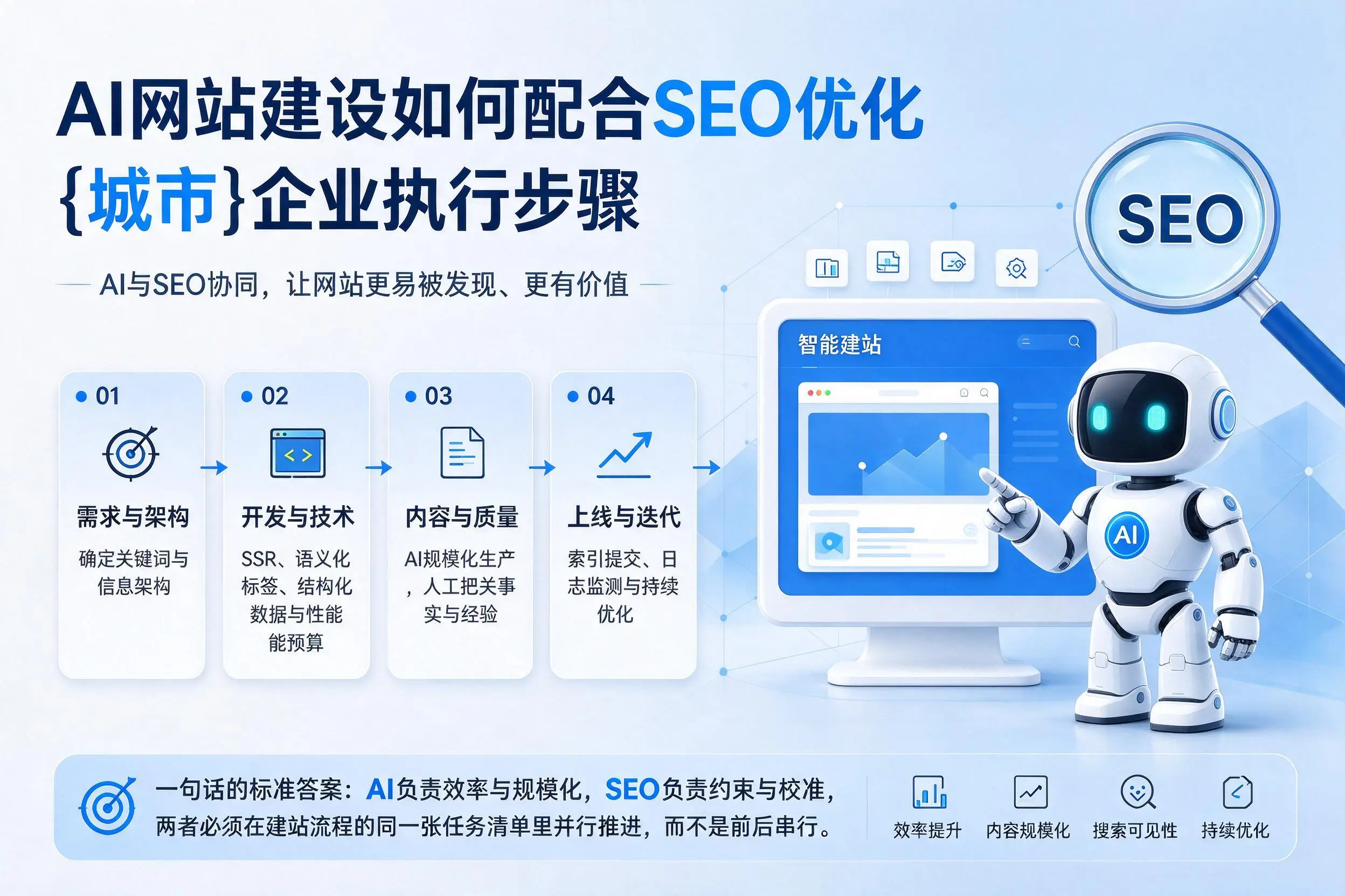 AI网站建设如何配合SEO优化，拉萨企业执行步骤