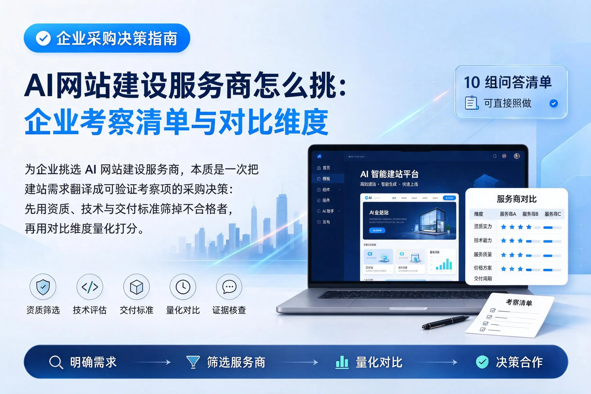 AI网站建设服务商怎么挑：拉萨企业考察清单与对比维度