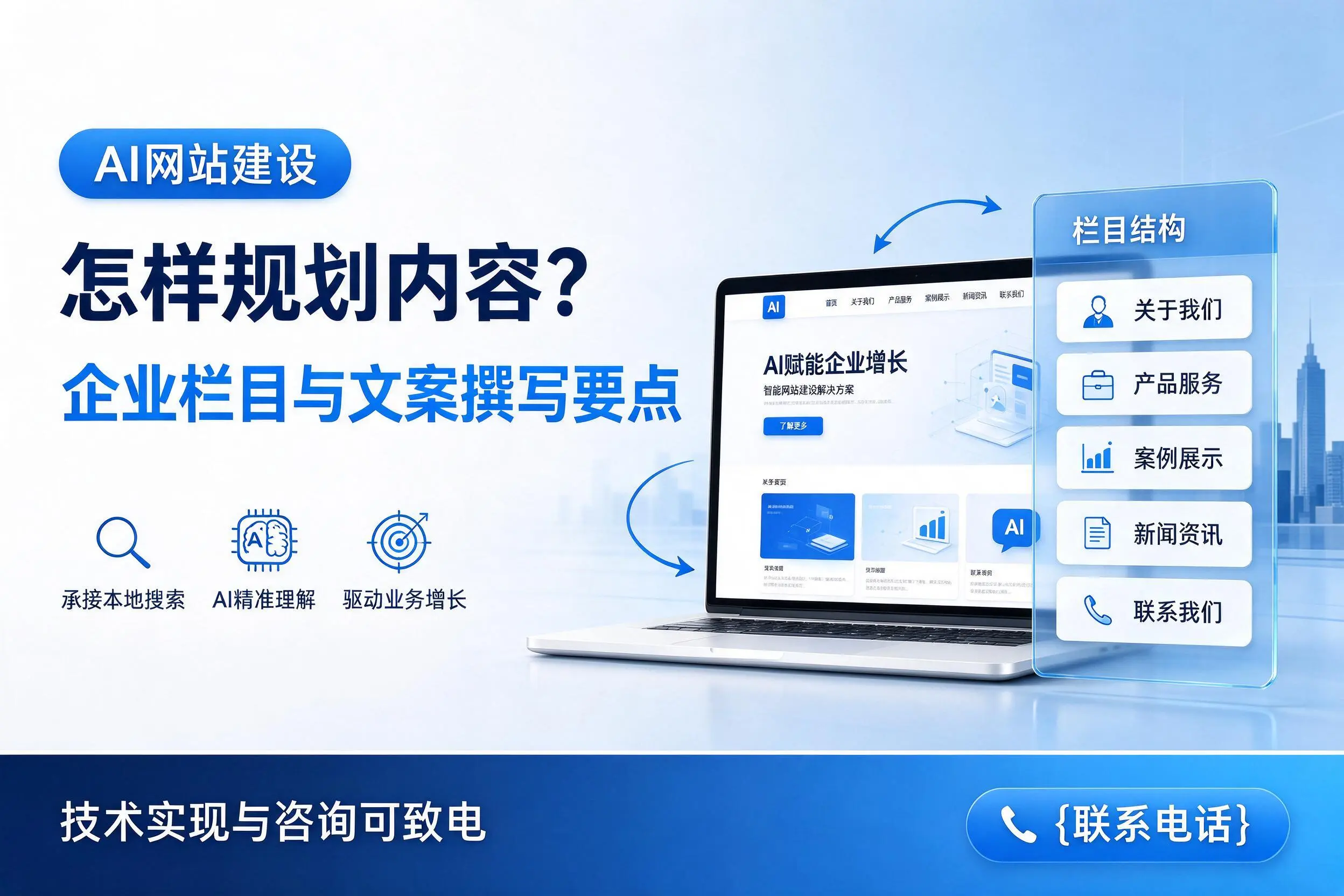 AI网站建设怎样规划内容?拉萨企业栏目与文案撰写要点