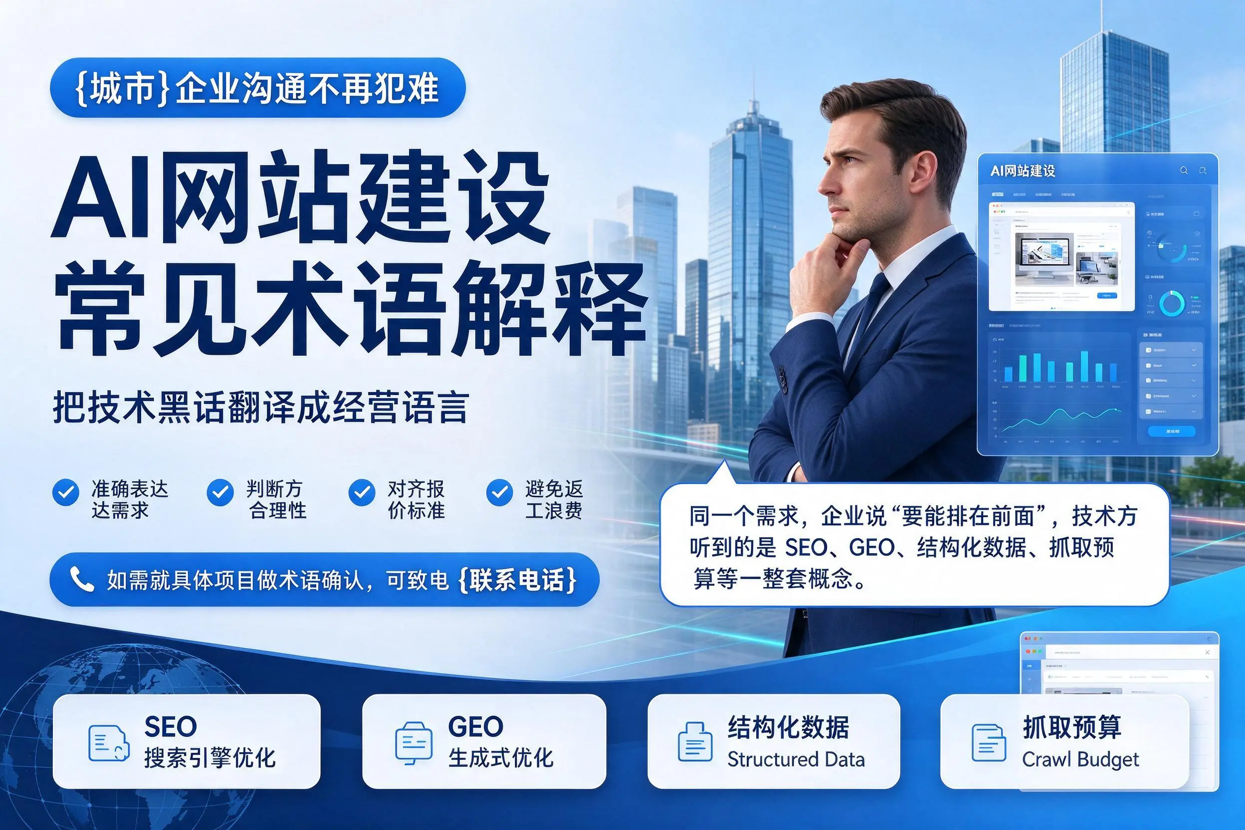 AI网站建设常见术语解释,拉萨企业沟通不再犯难