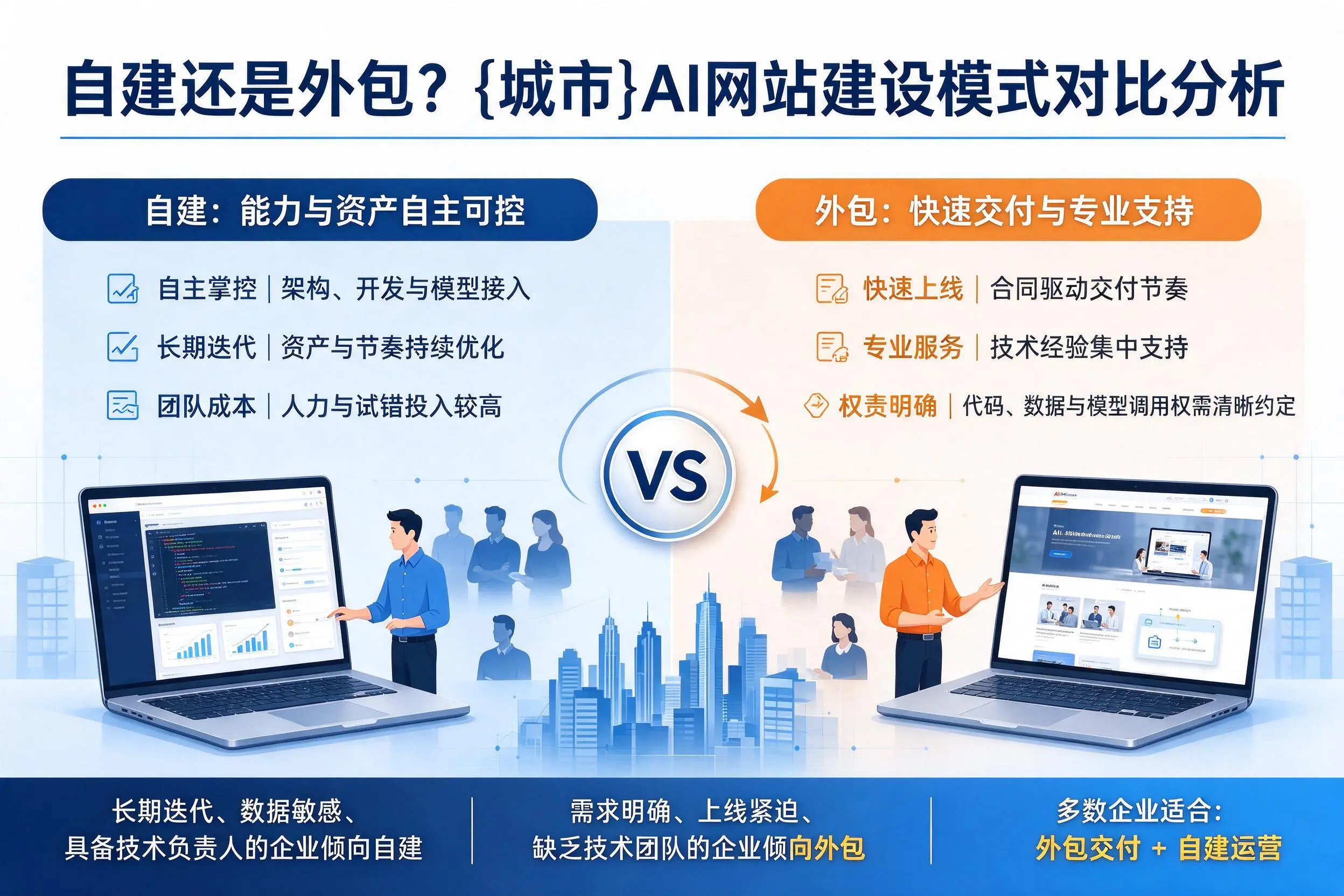 自建还是外包?拉萨AI网站建设模式对比分析