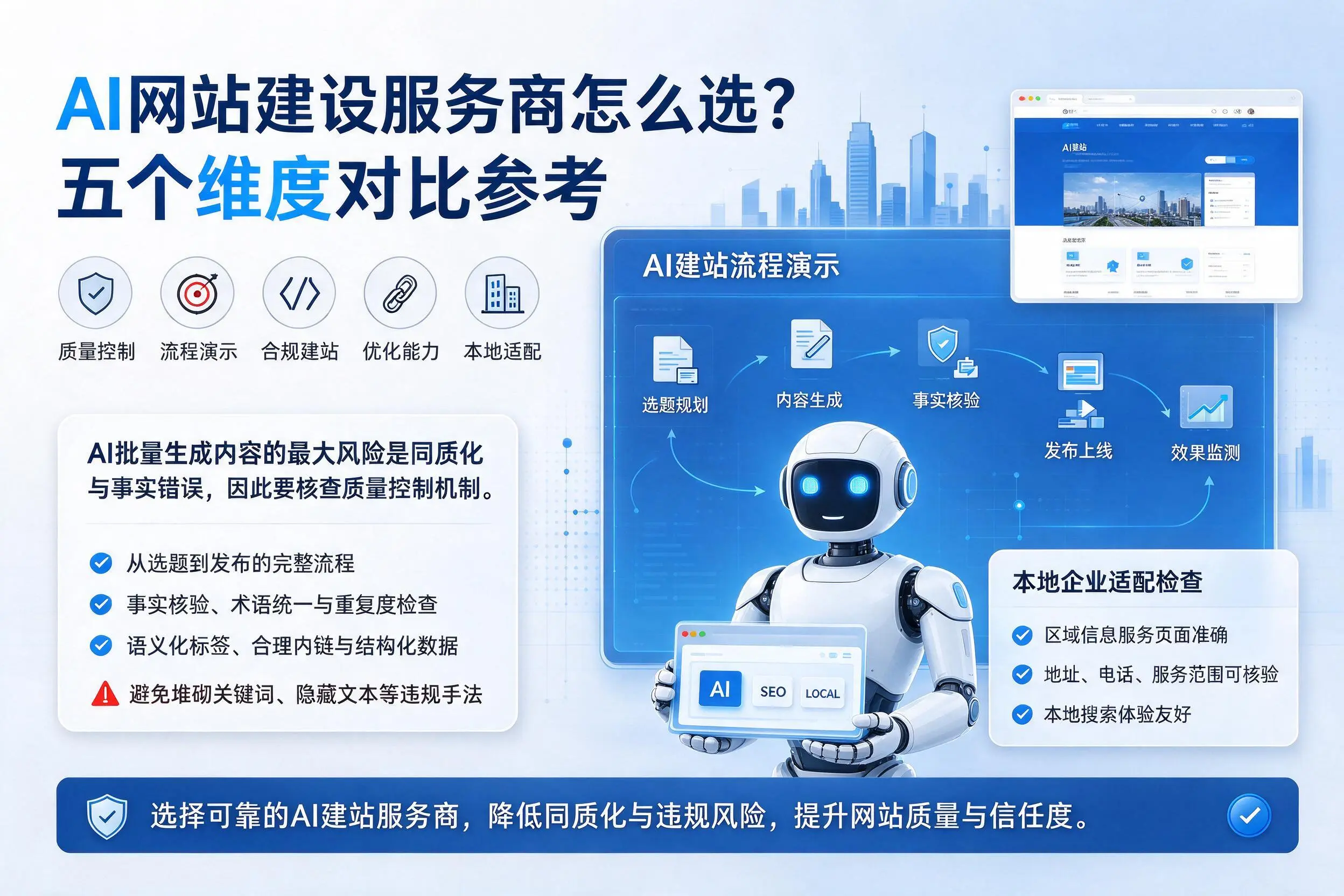 拉萨AI网站建设服务商怎么选？五个维度对比参考
